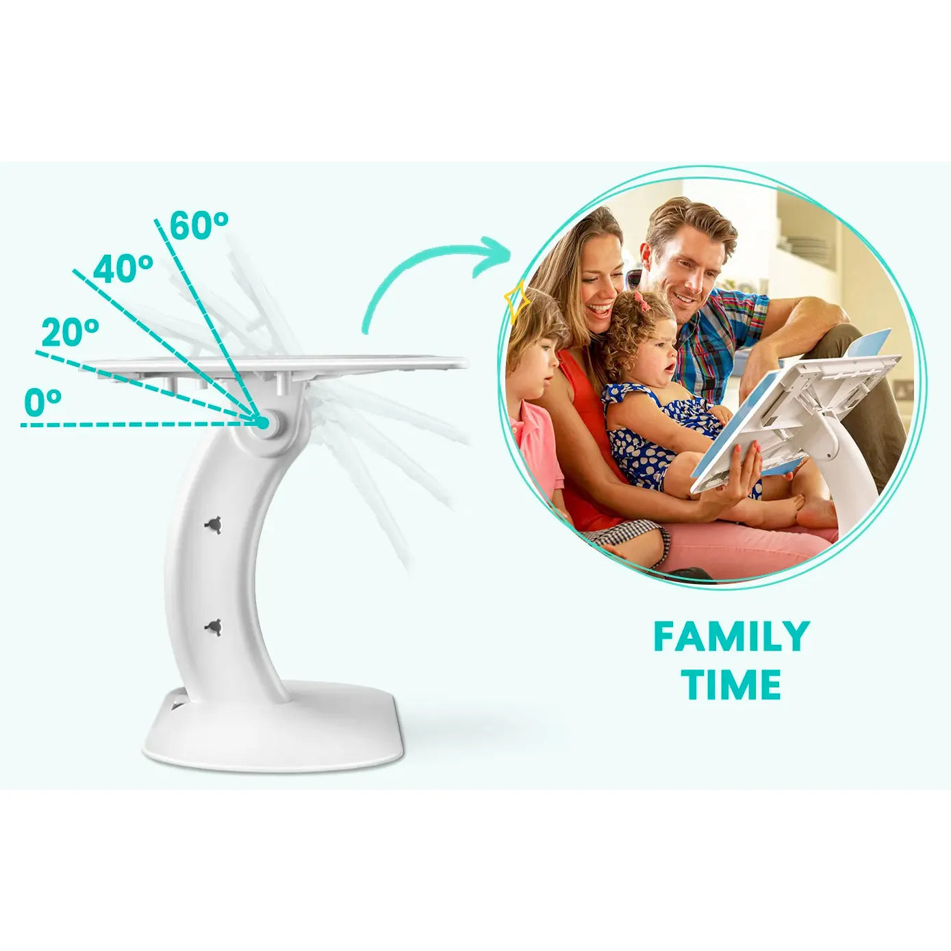 Genion - Escritorio portátil para niños, plegable, portátil, blanco, ligero y fácil de transportar, perfecto para el hogar, adultos, oficina y viajes