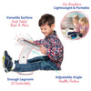Genion - Escritorio portátil para niños, plegable, portátil, blanco, ligero y fácil de transportar, perfecto para el hogar, adultos, oficina y viajes